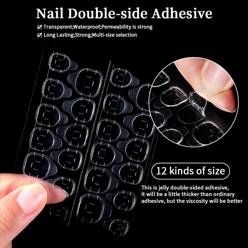 24Pcs Fashion French Style False Nails With Jelly Nail Glue & More (6 Options)