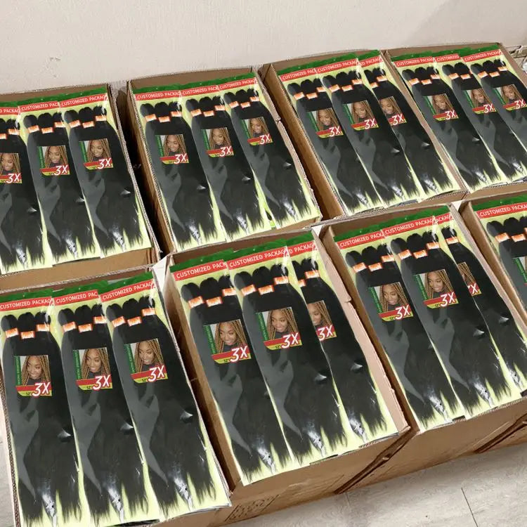 Wholesale Private Label Ombre Spetra Pre-stretched Ez Braid Braiding Hair Pre Stretch Bulk