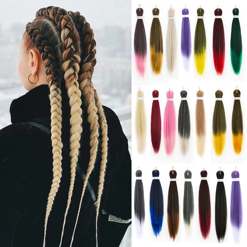 Wholesale Ombre Spetra Pre-stretched Ez Braid  Pre Prestrech Private Label  Ez Braiding Hair Pre Stretch Bulk