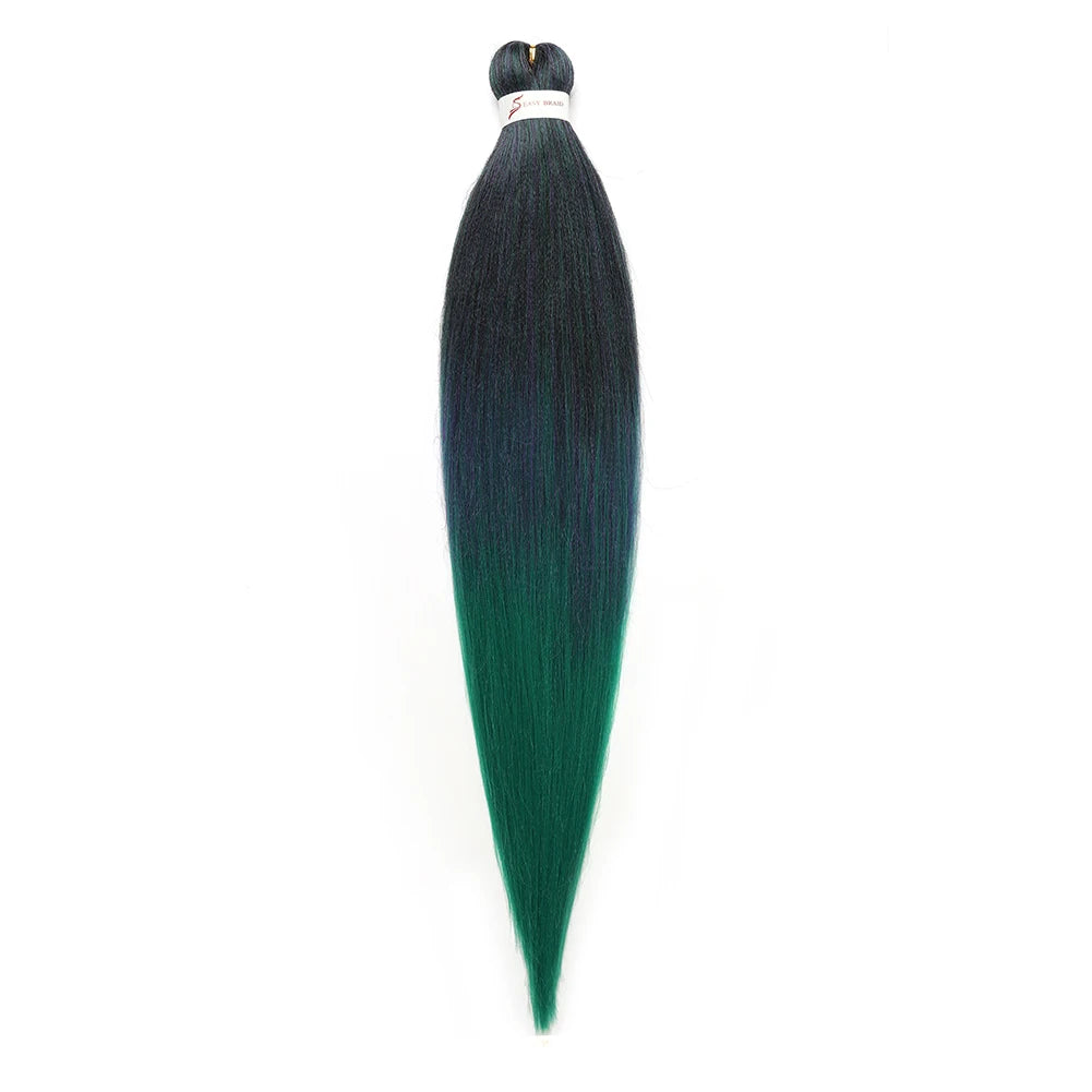 Pre-stretched Synthetic Braiding Hair Ombre Professional Easy  Hot Water Setting Soft  Crochet Braid Hair  Extensions