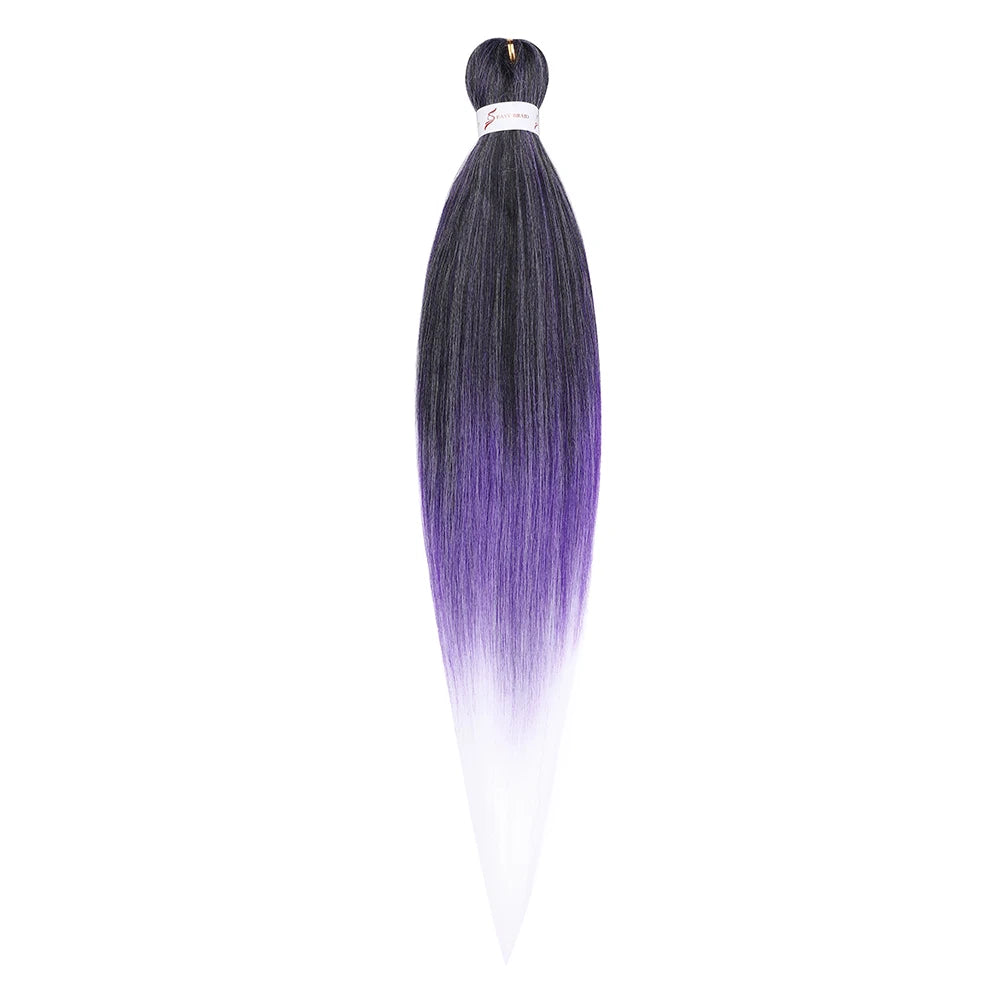 Pre-stretched Synthetic Braiding Hair Ombre Professional Easy  Hot Water Setting Soft  Crochet Braid Hair  Extensions