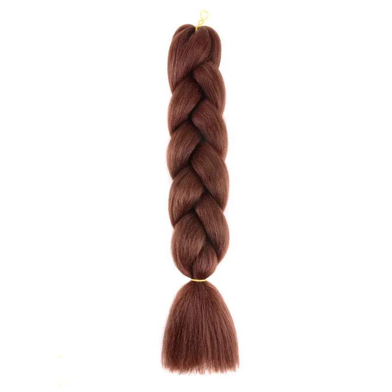 Synthetic 1Pcs 24inch 100g Braiding Hair Box Braids Colorful Twist Braiding Hair Extensions Synthetic Crochet Braiding