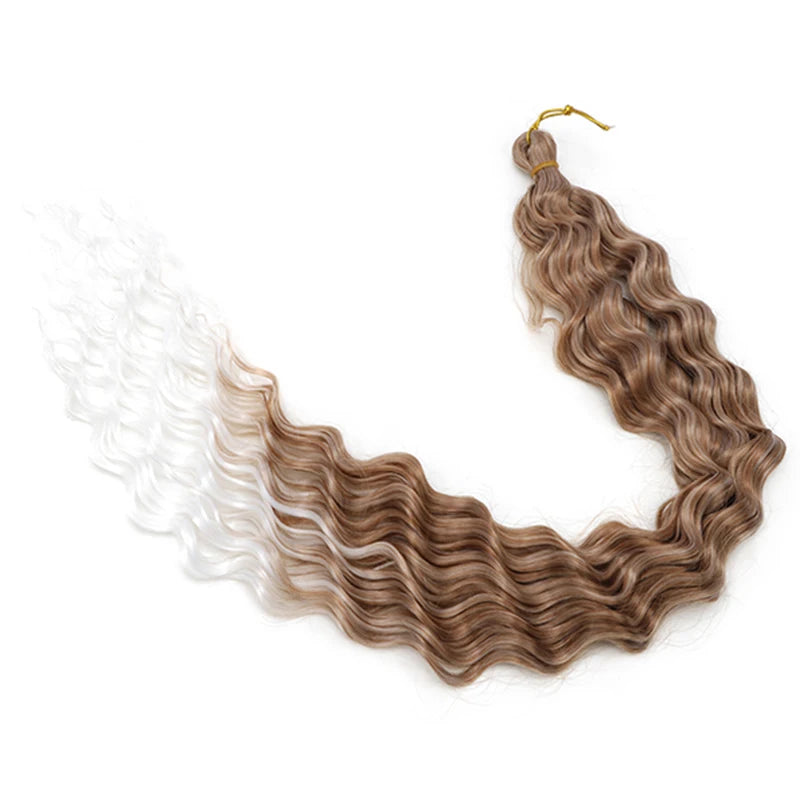 30Inch Synthetic Long Curly Braiding Hair Extension Crochet Hair for Black Women Long Deep Wave Wet and Wavy Braiding Hair