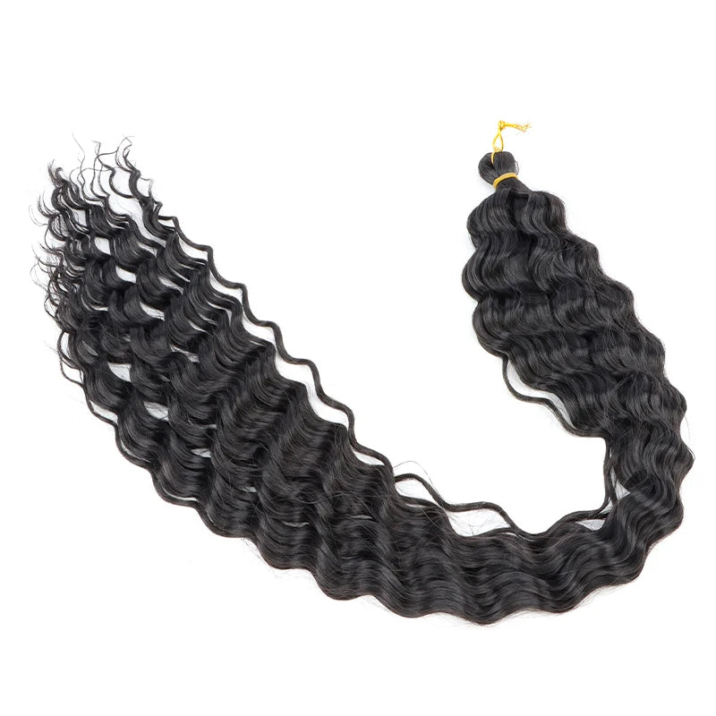 30Inch Synthetic Long Curly Braiding Hair Extension Crochet Hair for Black Women Long Deep Wave Wet and Wavy Braiding Hair