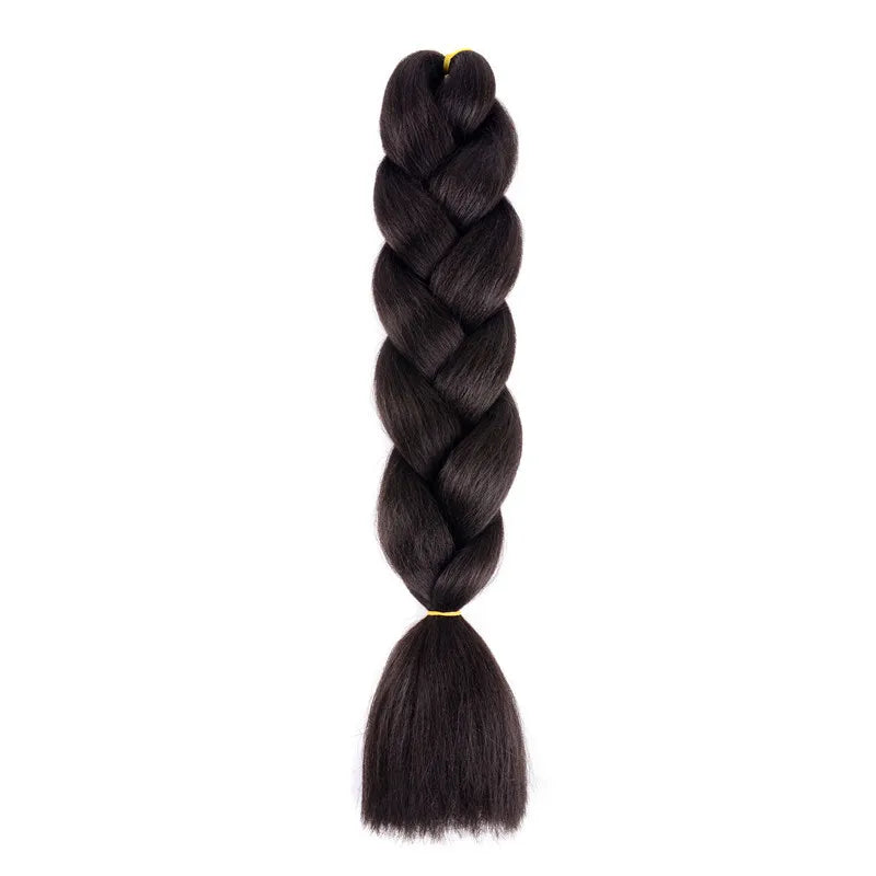 Synthetic 1Pcs 24inch 100g Braiding Hair Box Braids Colorful Twist Braiding Hair Extensions Synthetic Crochet Braiding