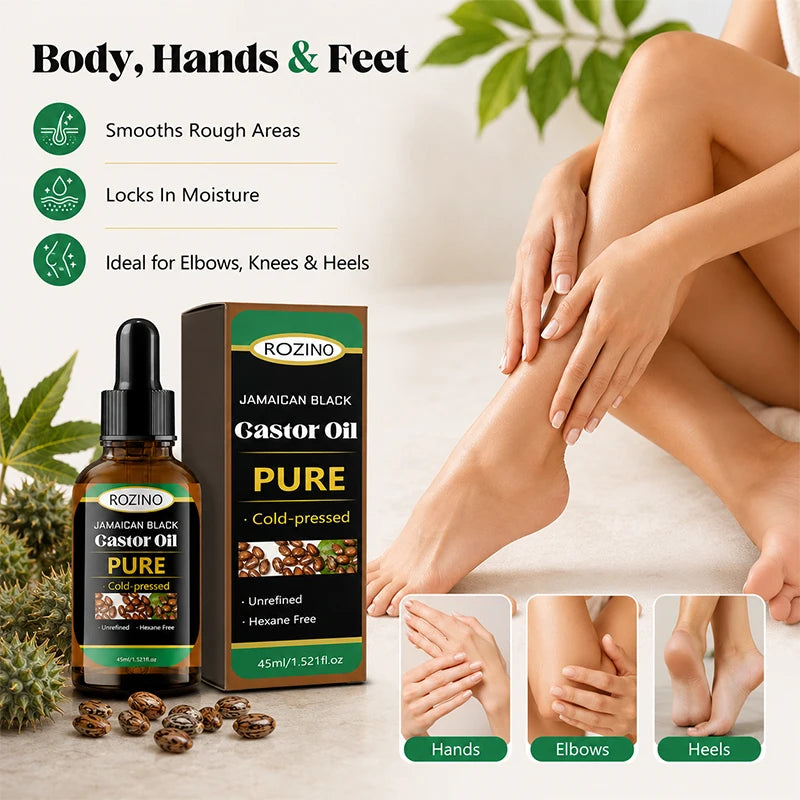 1Pcs/2Pcs/3Pcs Pure Castor Oil - Natural Plant-Based Oil, Cold-Pressed and Unrefined, Light Beige Color