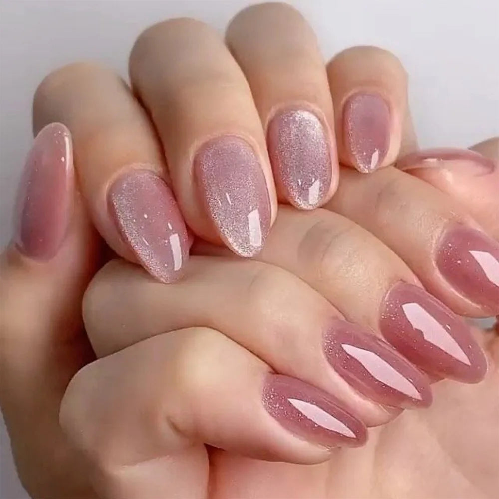 3D Acrylic False Nails Almond Medium Press on Fake Nails & More (37 Options)