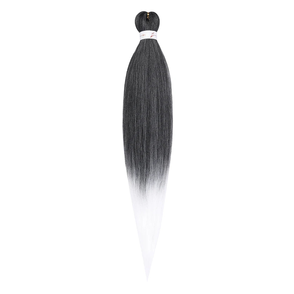 Pre-stretched Synthetic Braiding Hair Ombre Professional Easy  Hot Water Setting Soft  Crochet Braid Hair  Extensions