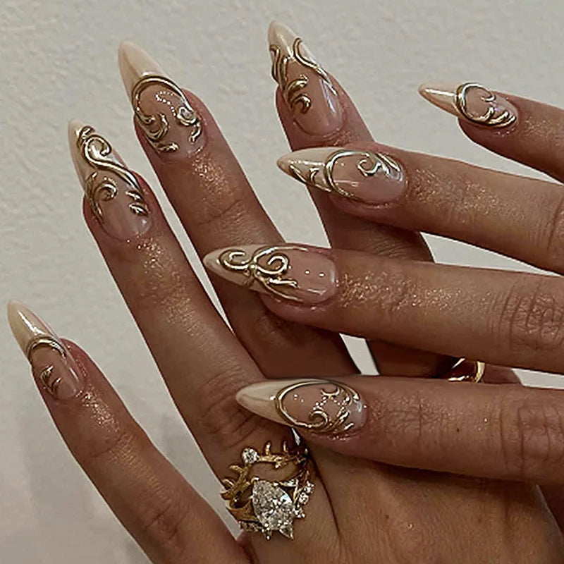 24pcs Glitter Cat Eye Fake Nails & More (25 Options) (C)