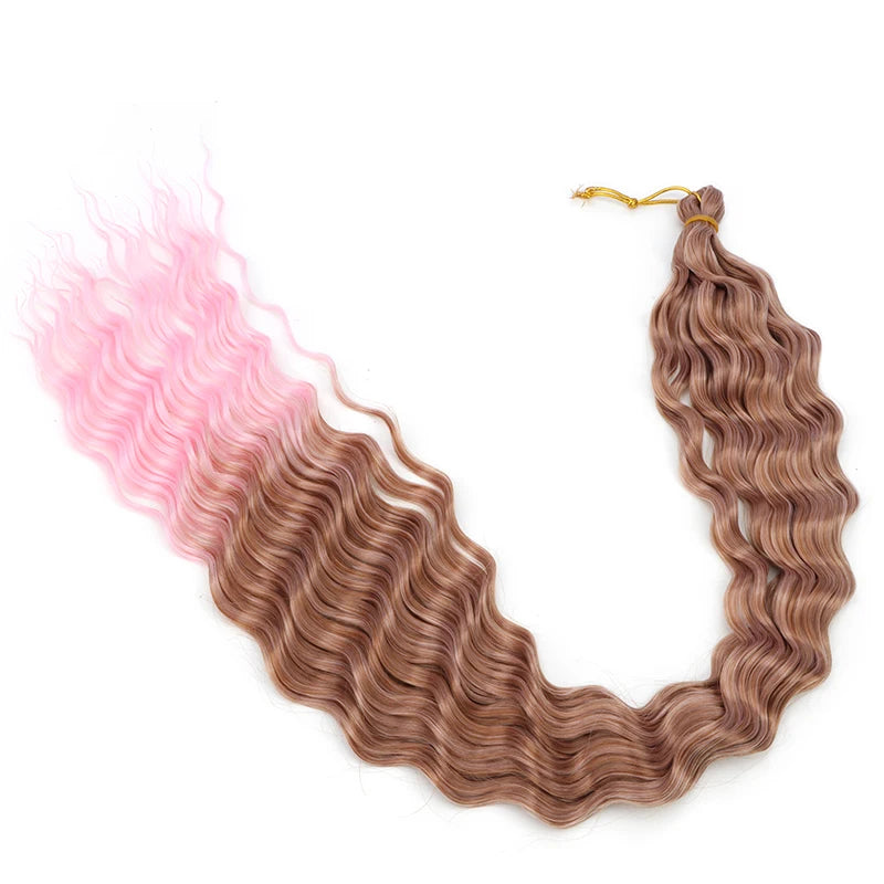 30Inch Synthetic Long Curly Braiding Hair Extension Crochet Hair for Black Women Long Deep Wave Wet and Wavy Braiding Hair