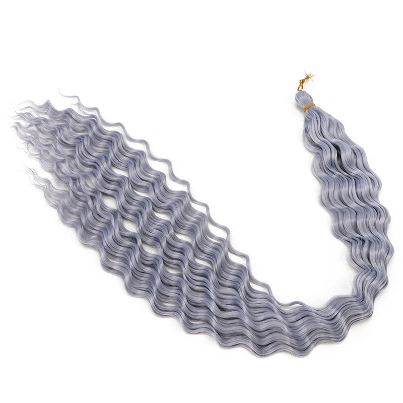 30Inch Synthetic Long Curly Braiding Hair Extension Crochet Hair for Black Women Long Deep Wave Wet and Wavy Braiding Hair