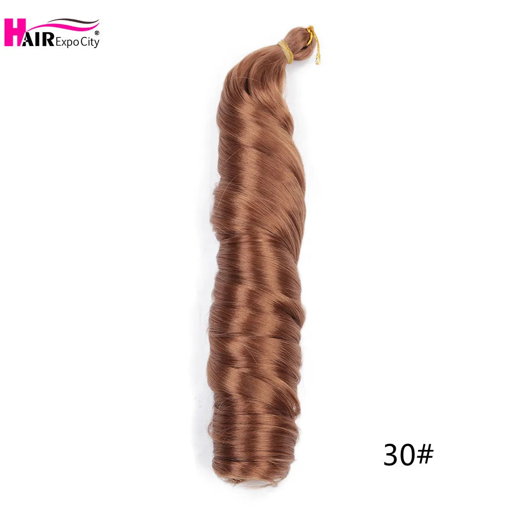 French Curls Braiding Hair Synthetic Spiral Curls For Women Pre Stretched Loose Wave Crochet Hair Extensions Hair Expo City