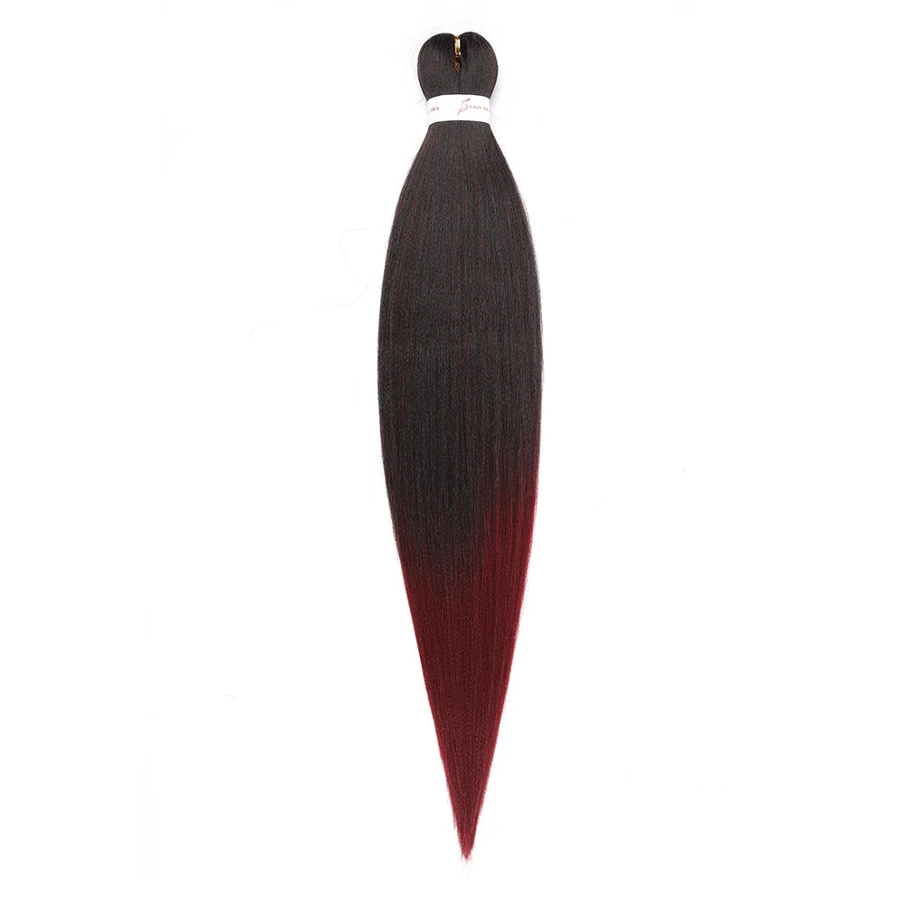 Pre-stretched Synthetic Braiding Hair Ombre Professional Easy  Hot Water Setting Soft  Crochet Braid Hair  Extensions