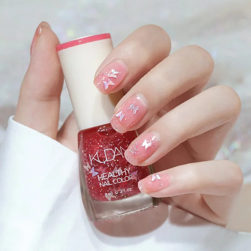 Nail Polish White Fine Glitter & More