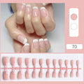 24Pcs Fashion French Style False Nails With Jelly Nail Glue & More (6 Options)
