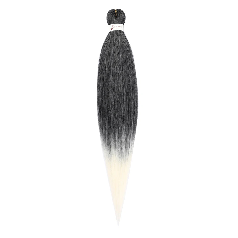 Pre-stretched Synthetic Braiding Hair Ombre Professional Easy  Hot Water Setting Soft  Crochet Braid Hair  Extensions