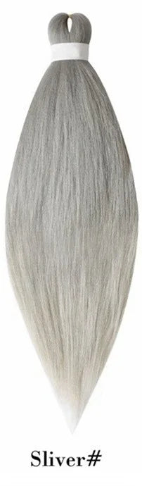 Synthetic Pre Stretched Braiding Hair Light Pink Braiding Hair Yaki Texture Hot Water Setting Professional Braids Hair 24 Inches