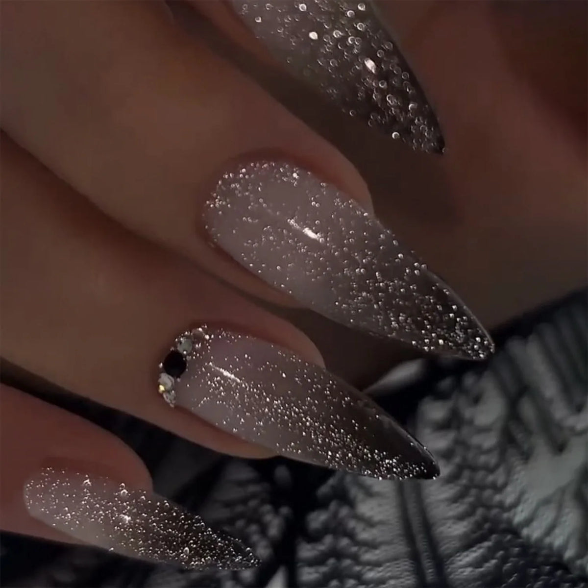 3D Acrylic False Nails Almond Medium Press on Fake Nails & More (37 Options)