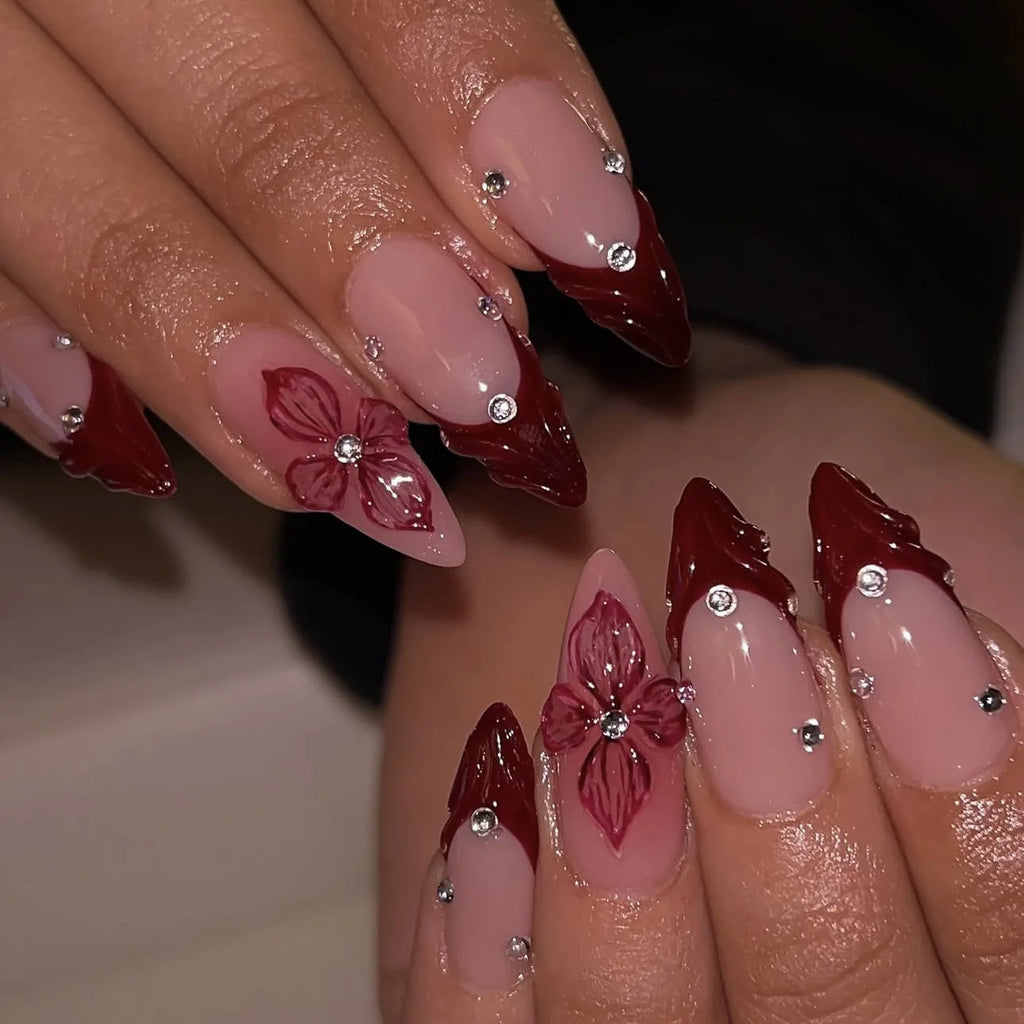 24pcs Glitter Cat Eye Fake Nails & More (25 Options) (C)