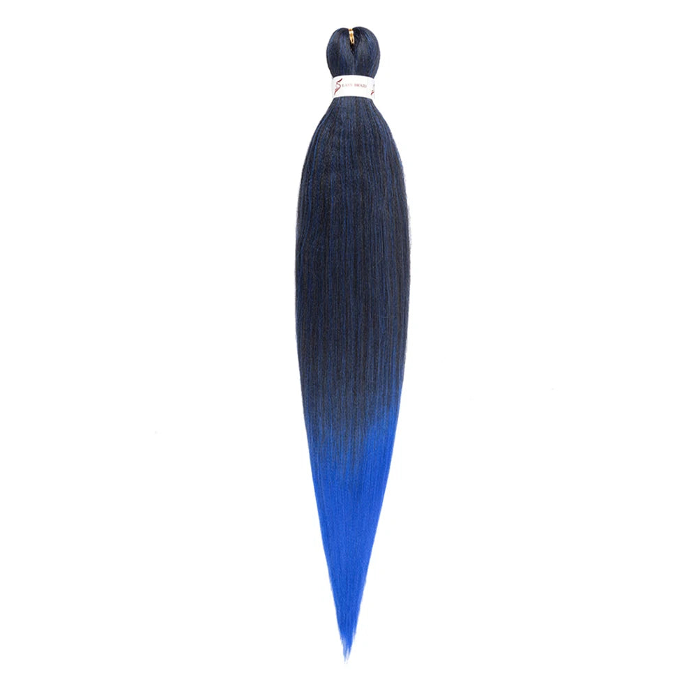 Pre-stretched Synthetic Braiding Hair Ombre Professional Easy  Hot Water Setting Soft  Crochet Braid Hair  Extensions