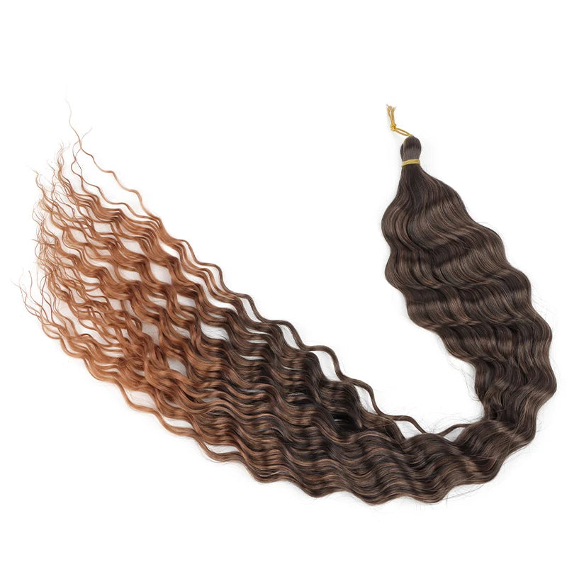 30Inch Synthetic Long Curly Braiding Hair Extension Crochet Hair for Black Women Long Deep Wave Wet and Wavy Braiding Hair