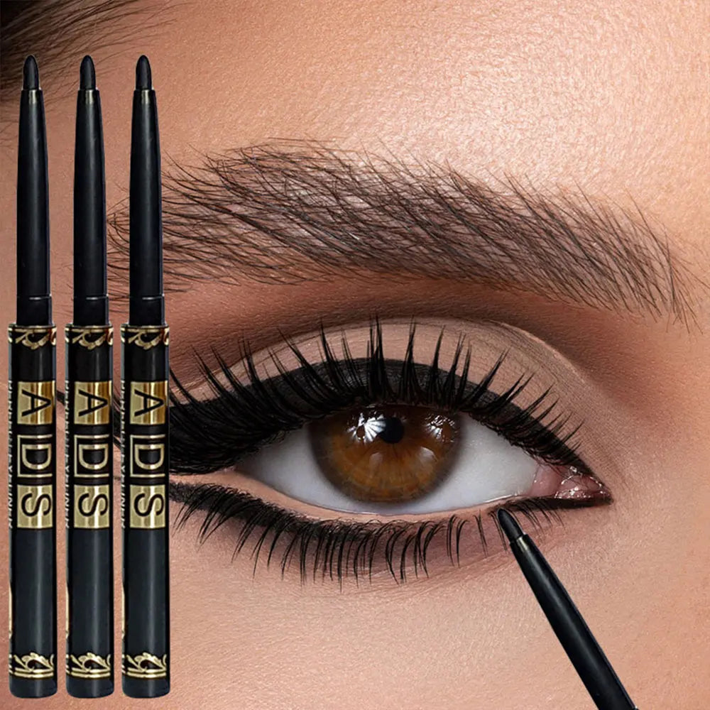 3PCS/9PCS Long-Lasting Waterproof Black Eyeliner Pencil -Smudge-Proof Sweat-Resistant