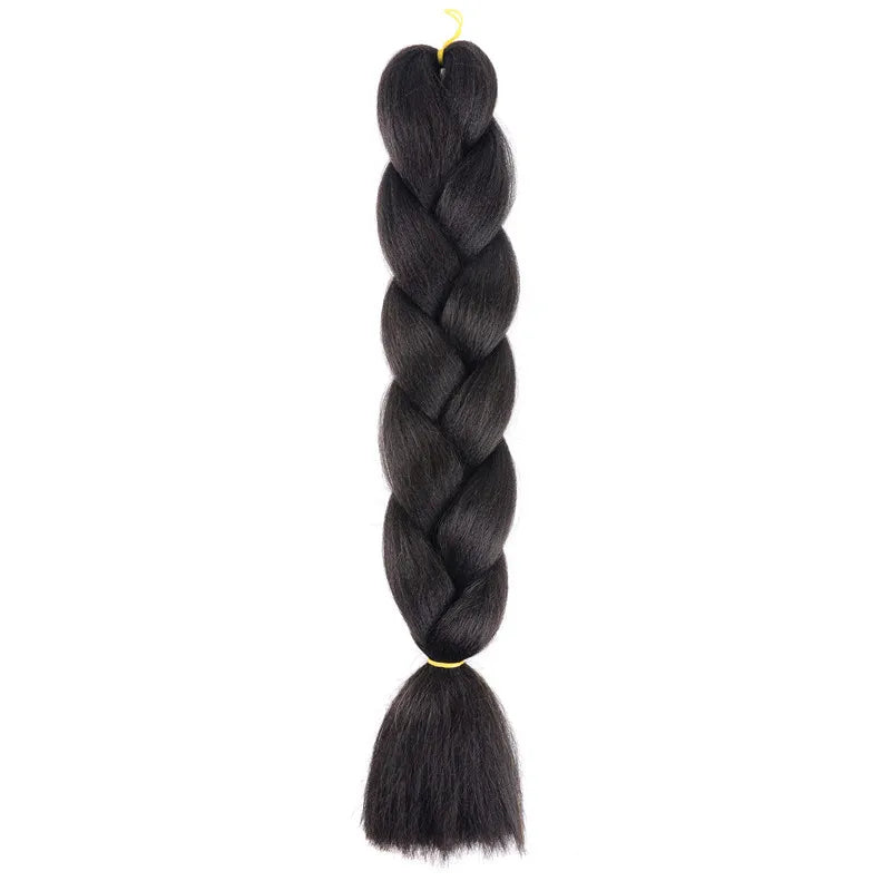 Synthetic 1Pcs 24inch 100g Braiding Hair Box Braids Colorful Twist Braiding Hair Extensions Synthetic Crochet Braiding