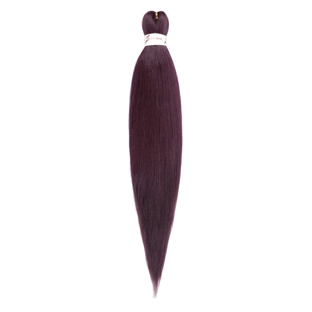Pre-stretched Synthetic Braiding Hair Ombre Professional Easy  Hot Water Setting Soft  Crochet Braid Hair  Extensions
