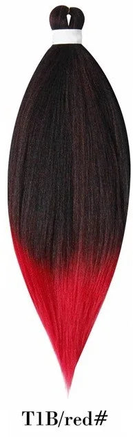Synthetic Pre Stretched Braiding Hair Light Pink Braiding Hair Yaki Texture Hot Water Setting Professional Braids Hair 24 Inches