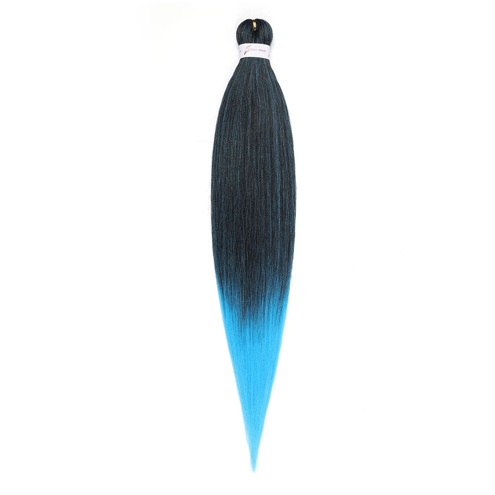 Pre-stretched Synthetic Braiding Hair Ombre Professional Easy  Hot Water Setting Soft  Crochet Braid Hair  Extensions