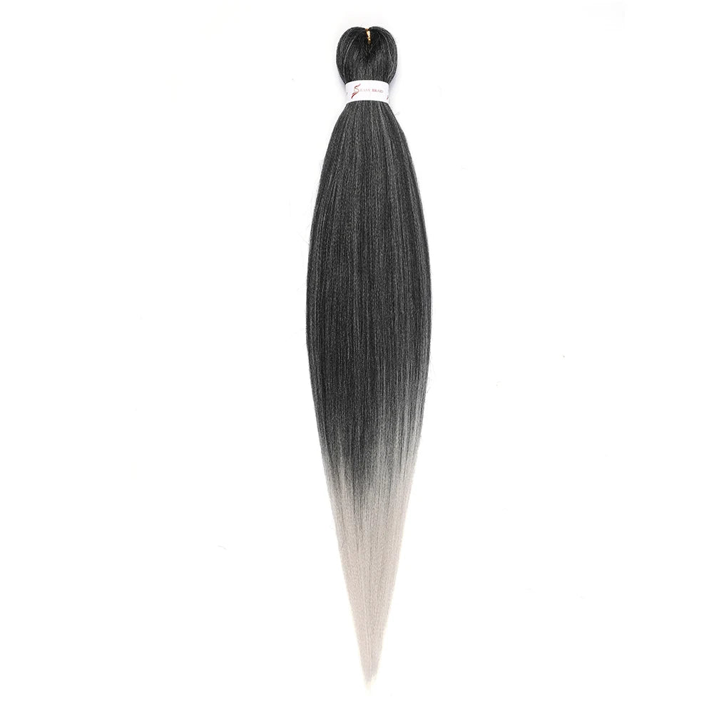 Pre-stretched Synthetic Braiding Hair Ombre Professional Easy  Hot Water Setting Soft  Crochet Braid Hair  Extensions