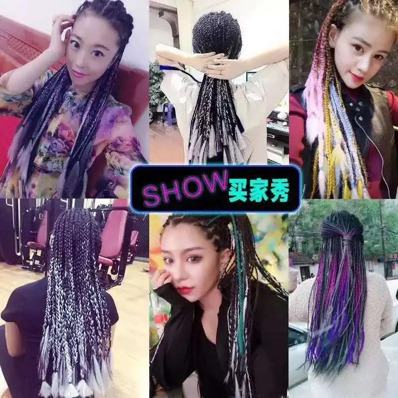 Synthetic Pre Stretched Braiding Hair Light Pink Braiding Hair Yaki Texture Hot Water Setting Professional Braids Hair 24 Inches