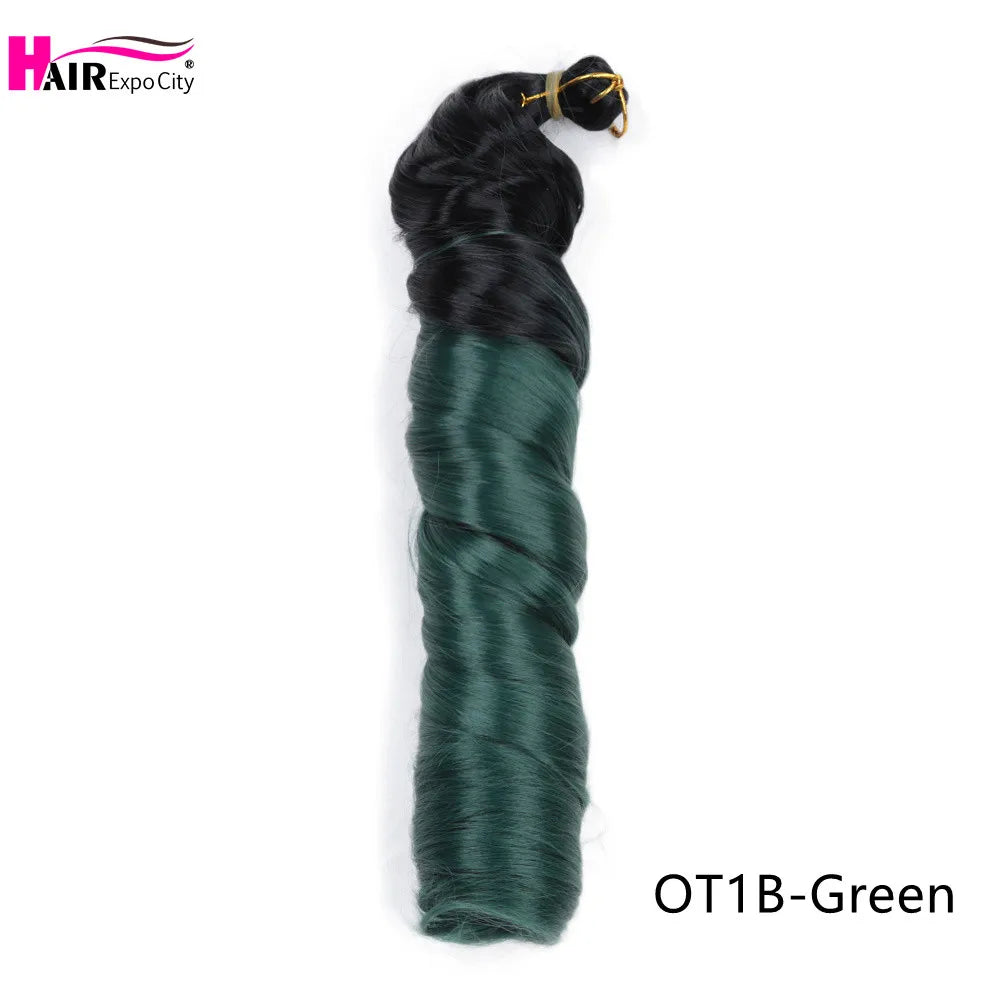 French Curls Braiding Hair Synthetic Spiral Curls For Women Pre Stretched Loose Wave Crochet Hair Extensions Hair Expo City