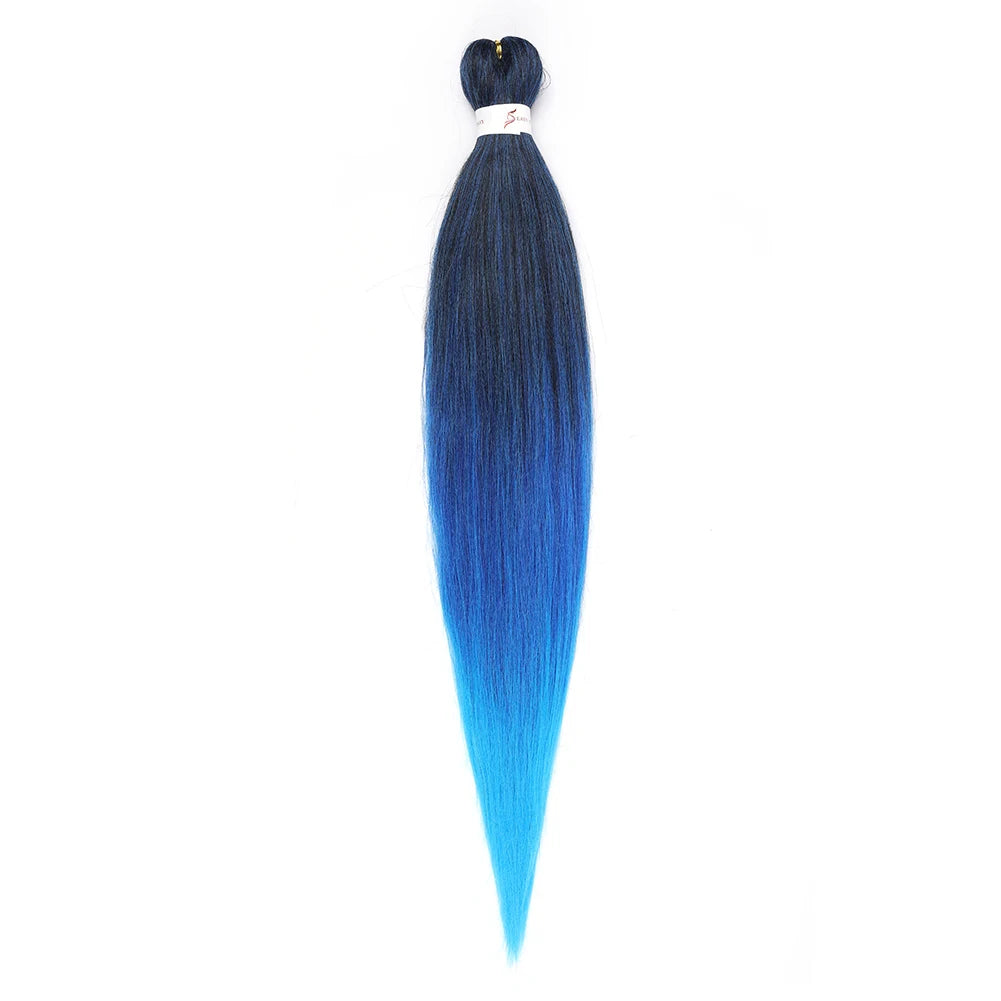 Pre-stretched Synthetic Braiding Hair Ombre Professional Easy  Hot Water Setting Soft  Crochet Braid Hair  Extensions