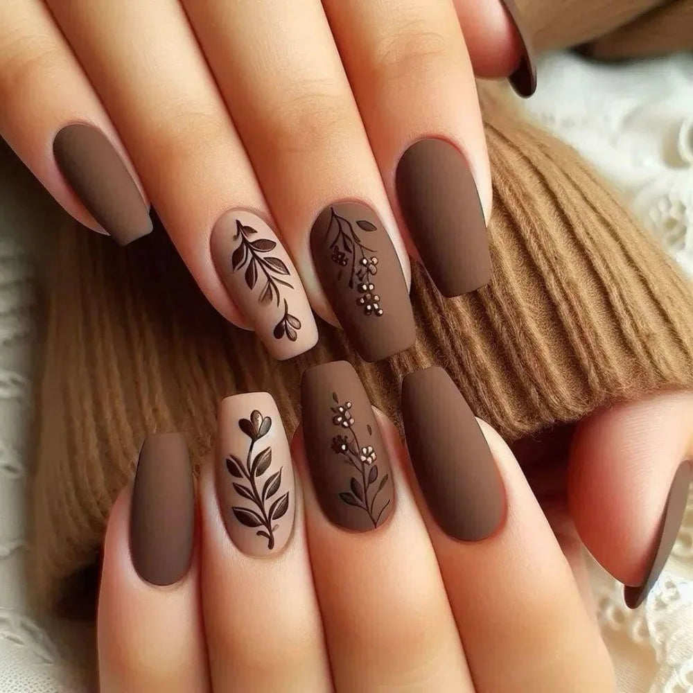24pcs Short Ballet Press on Nails Gradient False Nails Wearable Stick-on Nails