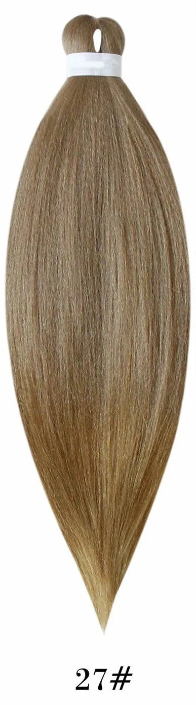 Synthetic Pre Stretched Braiding Hair Light Pink Braiding Hair Yaki Texture Hot Water Setting Professional Braids Hair 24 Inches