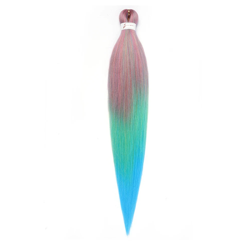 Pre-stretched Synthetic Braiding Hair Ombre Professional Easy  Hot Water Setting Soft  Crochet Braid Hair  Extensions