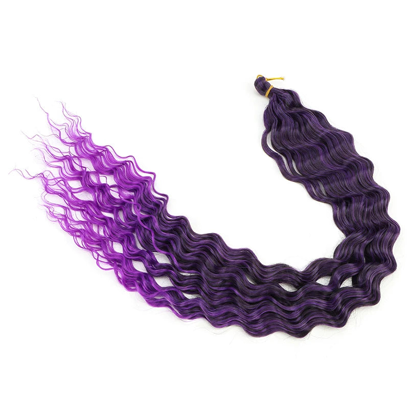 30Inch Synthetic Long Curly Braiding Hair Extension Crochet Hair for Black Women Long Deep Wave Wet and Wavy Braiding Hair