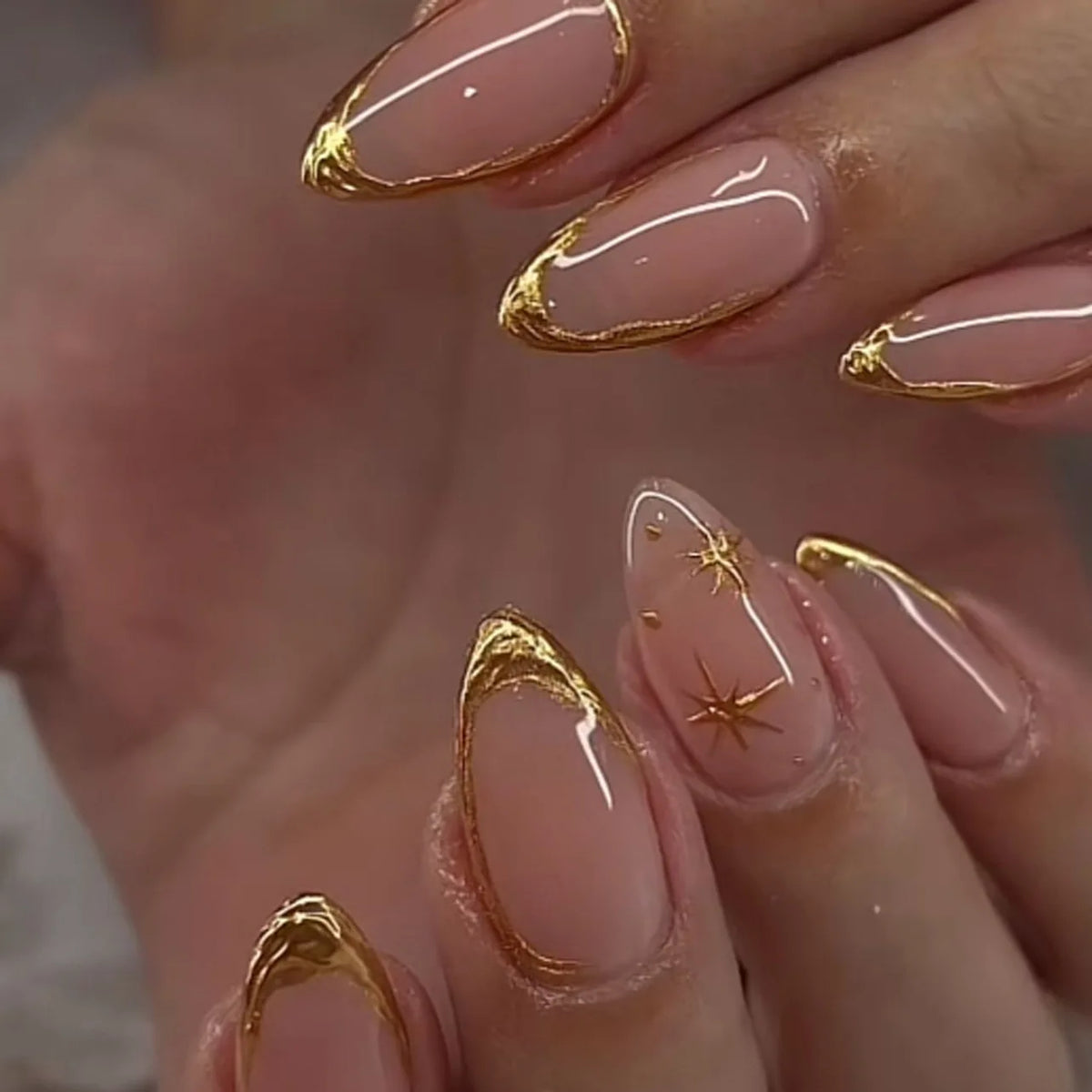 3D Acrylic False Nails Almond Medium Press on Fake Nails & More (37 Options)