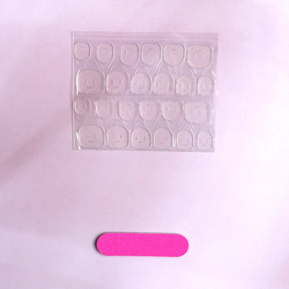 24pcs Medium Square White French Bow Nails  Detachable And Reusable Jelly Glue 1pc Cuticle Pusher (8 Options)