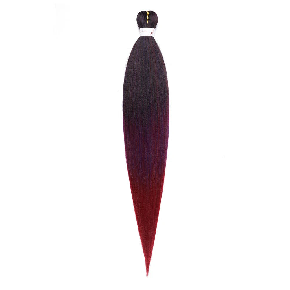 Pre-stretched Synthetic Braiding Hair Ombre Professional Easy  Hot Water Setting Soft  Crochet Braid Hair  Extensions
