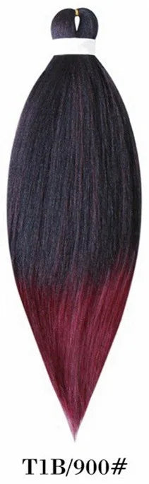 Synthetic Pre Stretched Braiding Hair Light Pink Braiding Hair Yaki Texture Hot Water Setting Professional Braids Hair 24 Inches
