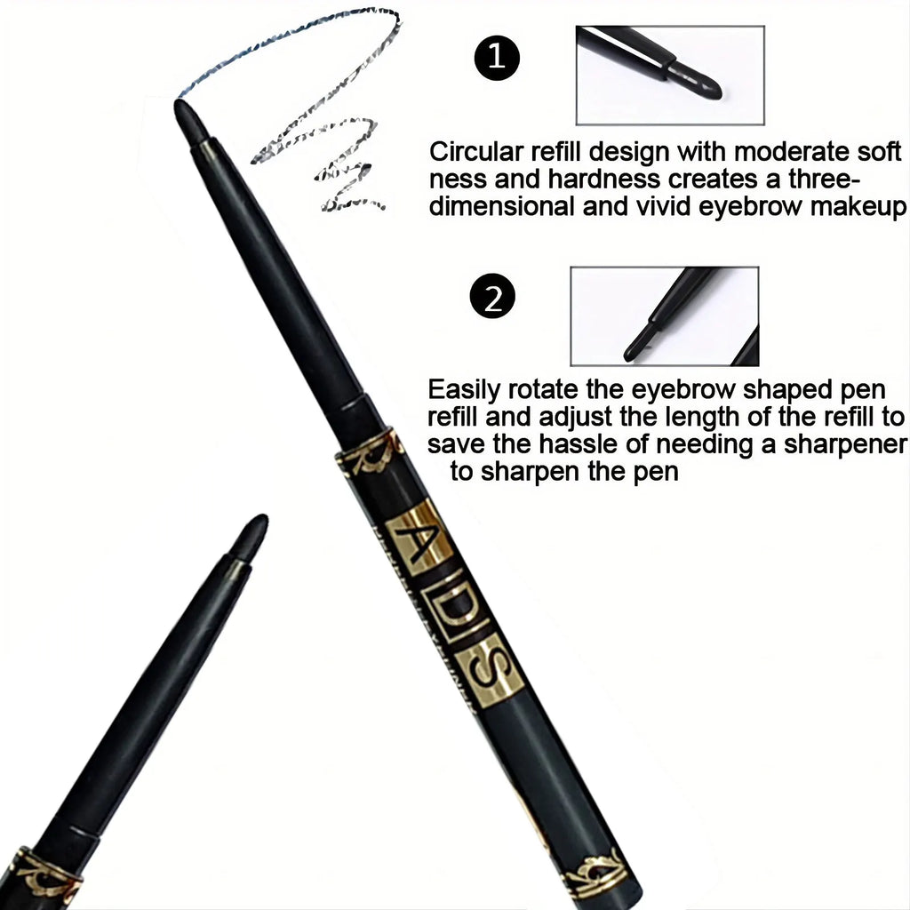 3PCS/9PCS Long-Lasting Waterproof Black Eyeliner Pencil -Smudge-Proof Sweat-Resistant