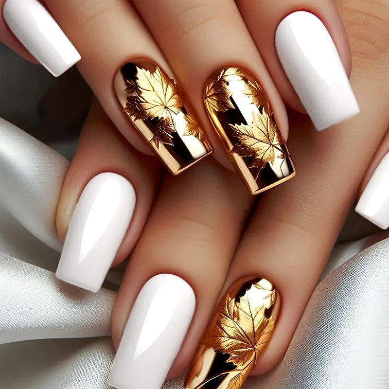 24pcs Short Ballet Press on Nails Gradient False Nails Wearable Stick-on Nails