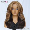 Synthetic Body Wave Lace Front Wig Hair Layered Baby Hair Bob Wig Synthetic Hair Wig 18" Cosplay Wig