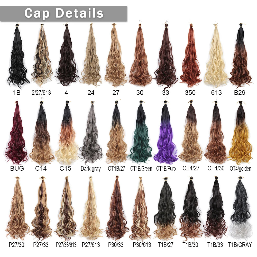 French Curls Braiding Hair Synthetic Spiral Curls For Women Pre Stretched Loose Wave Crochet Hair Extensions Hair Expo City