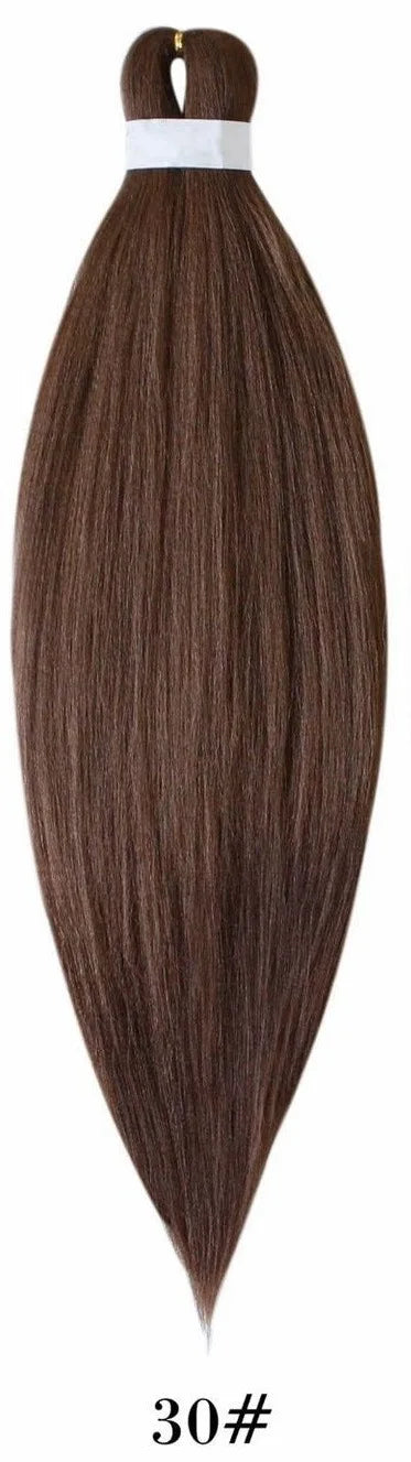 Synthetic Pre Stretched Braiding Hair Light Pink Braiding Hair Yaki Texture Hot Water Setting Professional Braids Hair 24 Inches