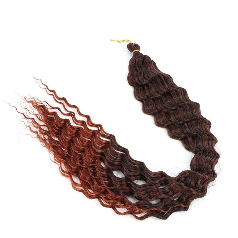 30Inch Synthetic Long Curly Braiding Hair Extension Crochet Hair for Black Women Long Deep Wave Wet and Wavy Braiding Hair