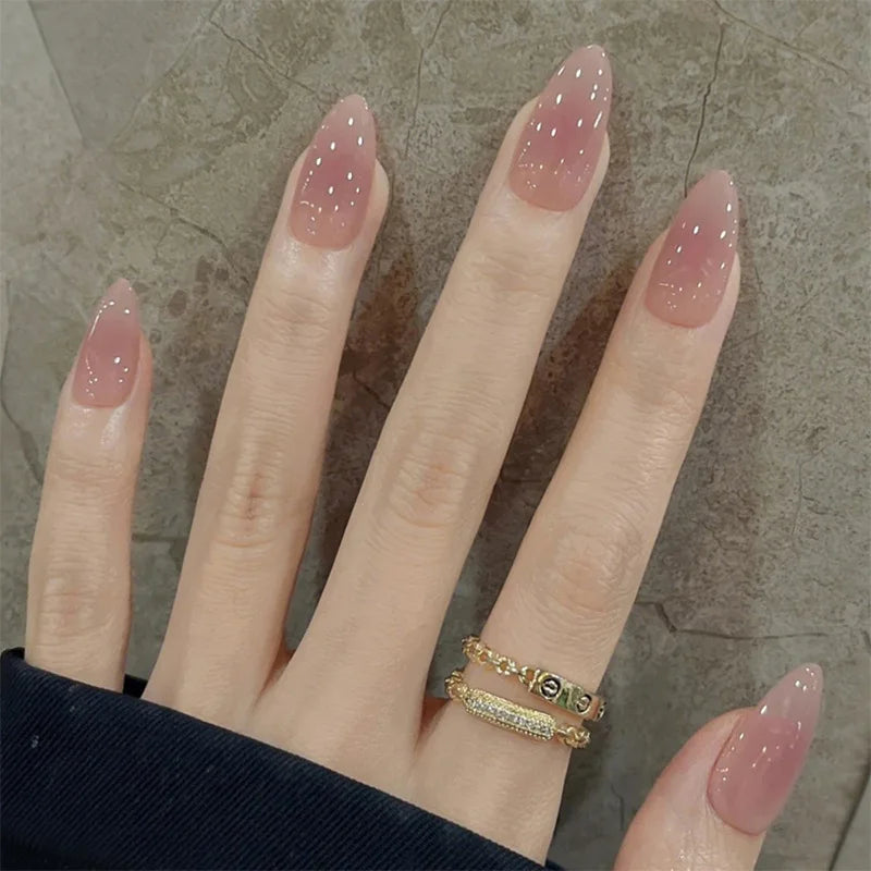 3D Acrylic False Nails Almond Medium Press on Fake Nails & More (37 Options)