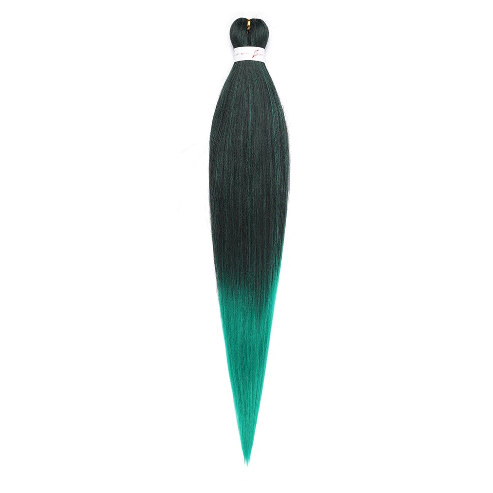 Pre-stretched Synthetic Braiding Hair Ombre Professional Easy  Hot Water Setting Soft  Crochet Braid Hair  Extensions